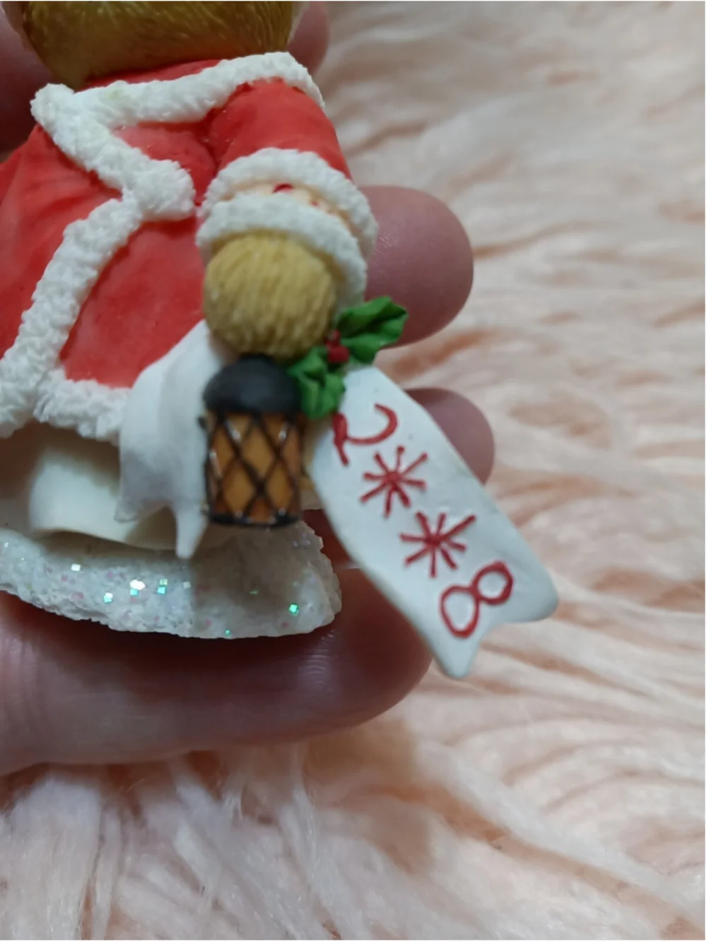 Cherished Teddies Abbey Press Exclusive Girl Bear Christmas Outfit w Bell 2008